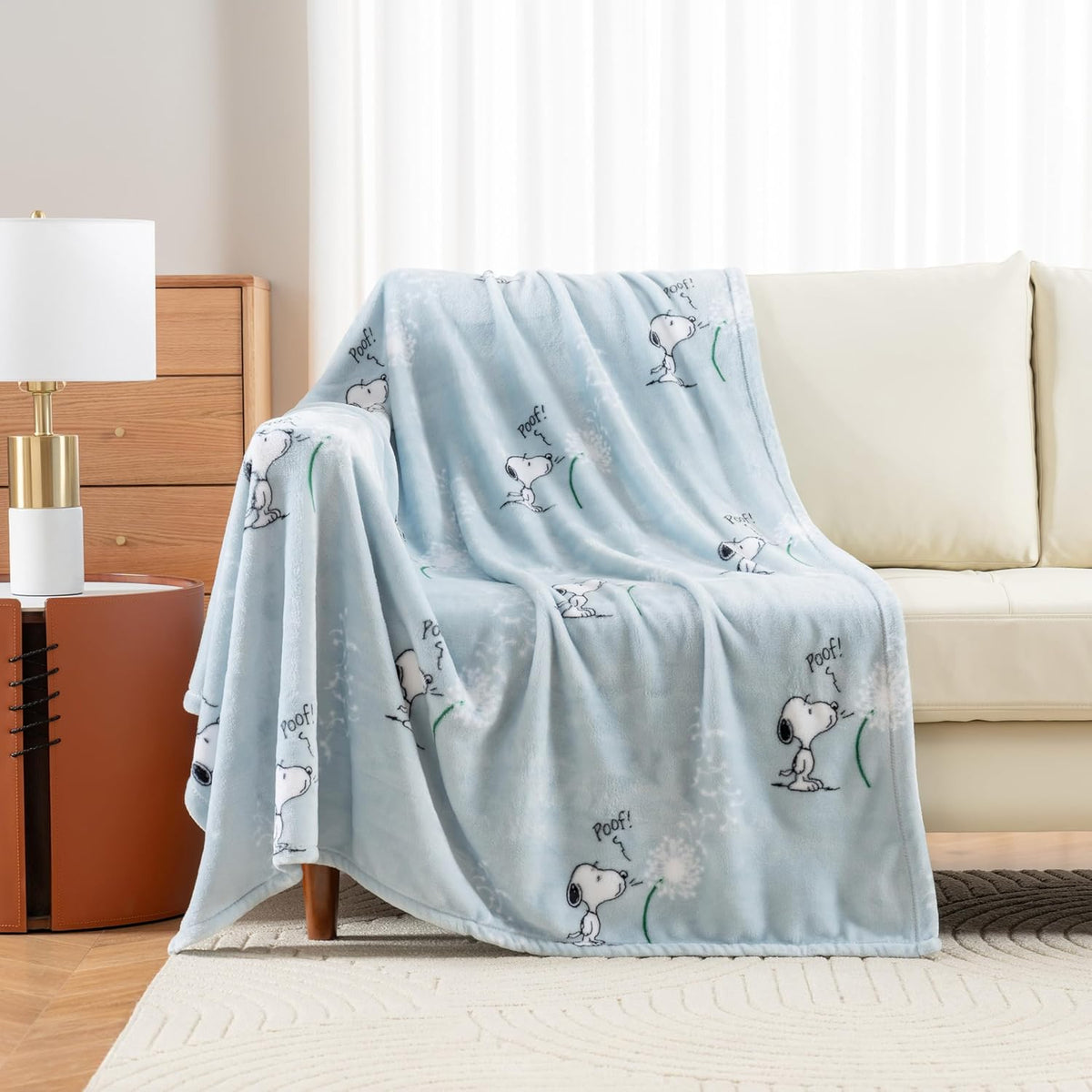 Berkshire Blanket Peanuts® VelvetLoft® Manta Throw de Felpa con Per...