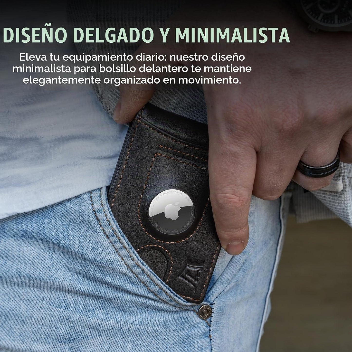 Kings Loot Billetera Inteligente y Rastreable Airtag para Hombres,...