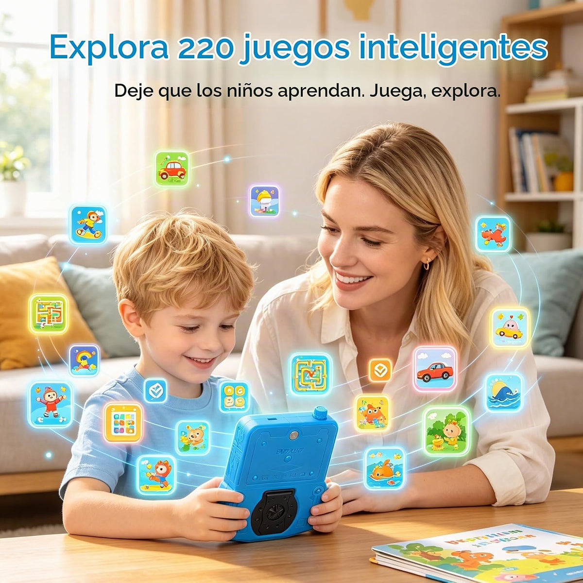 JJFUN Consola de juegos portátil para niños, estilo robot mecha con...