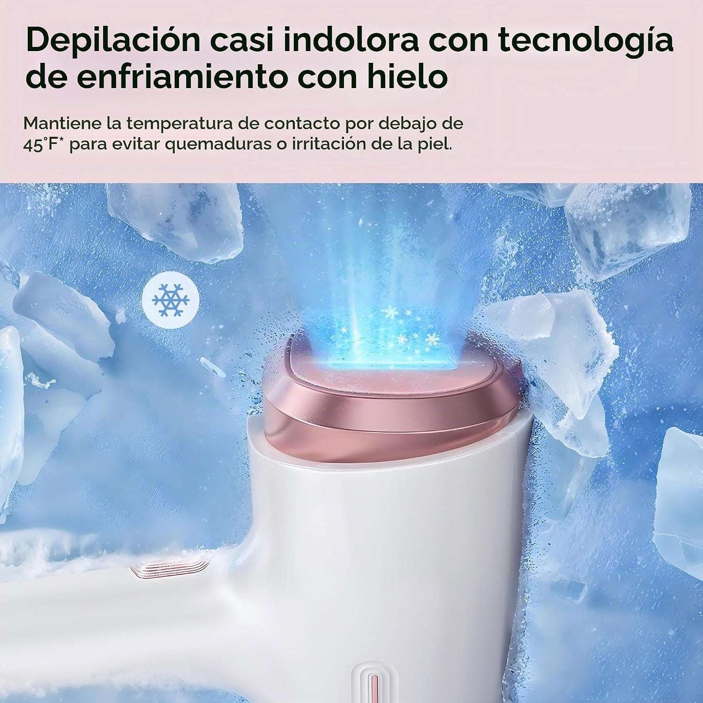 Finequin Depilación láser para mujeres y hombres, contacto de enfri...