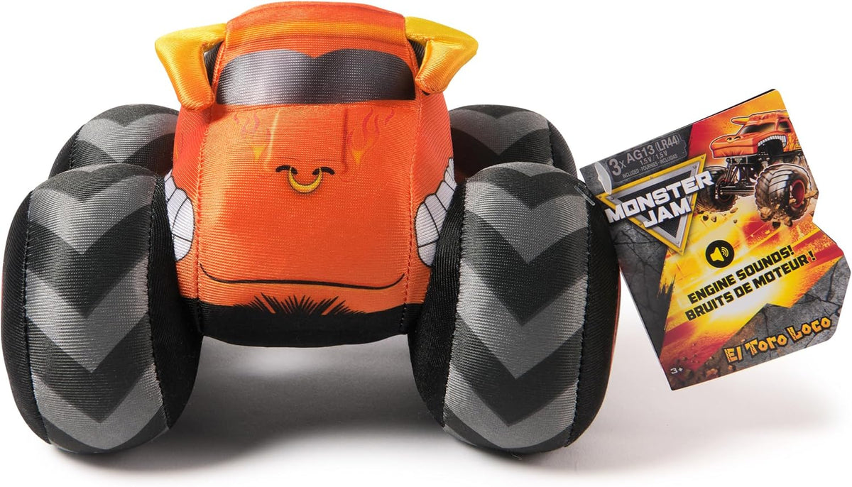 Monster Jam El Toro Loco Camión de peluche de 7 pulgadas con luces...