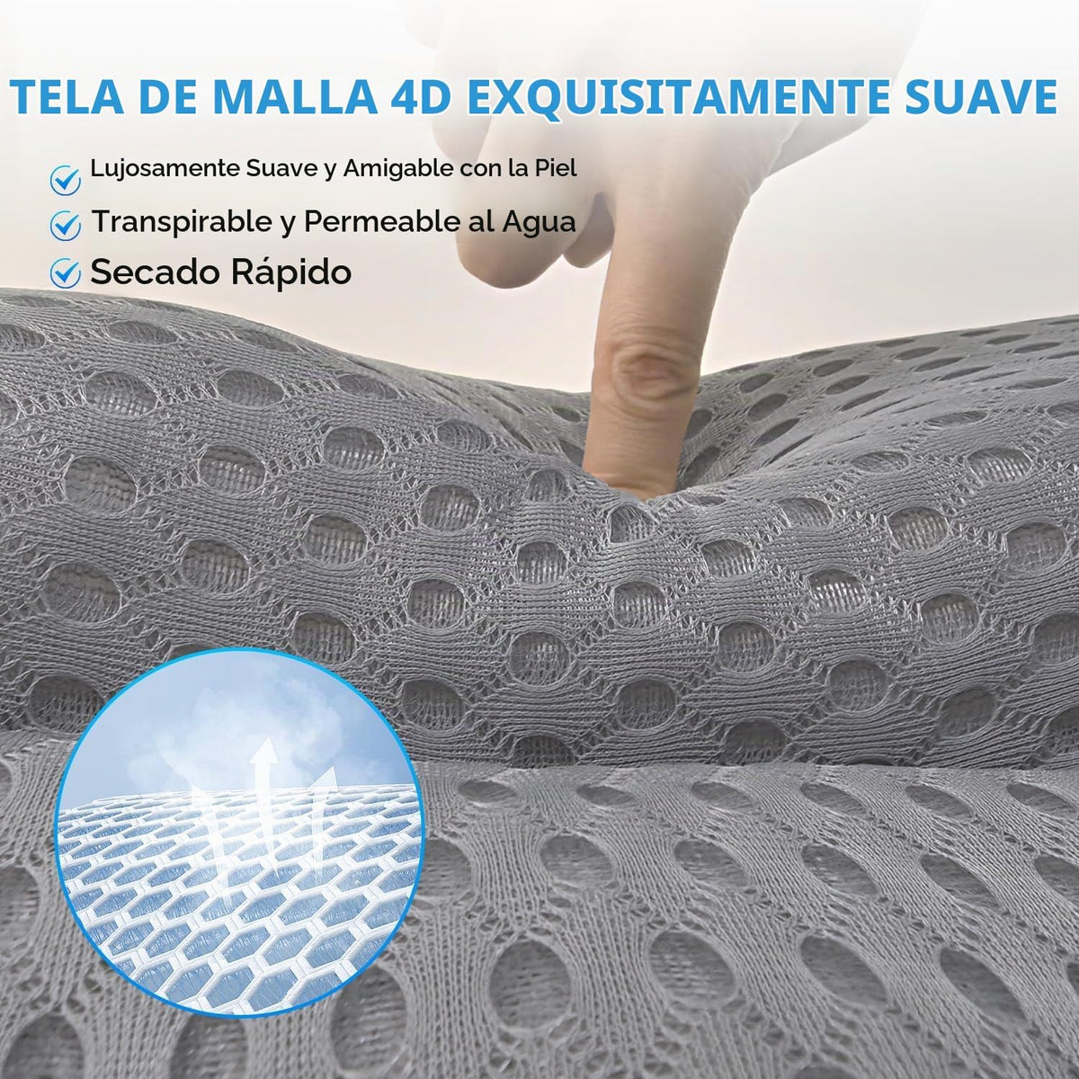 Almohadas de baño REEZEIVI para tina, almohada de baño con 6 ventos...