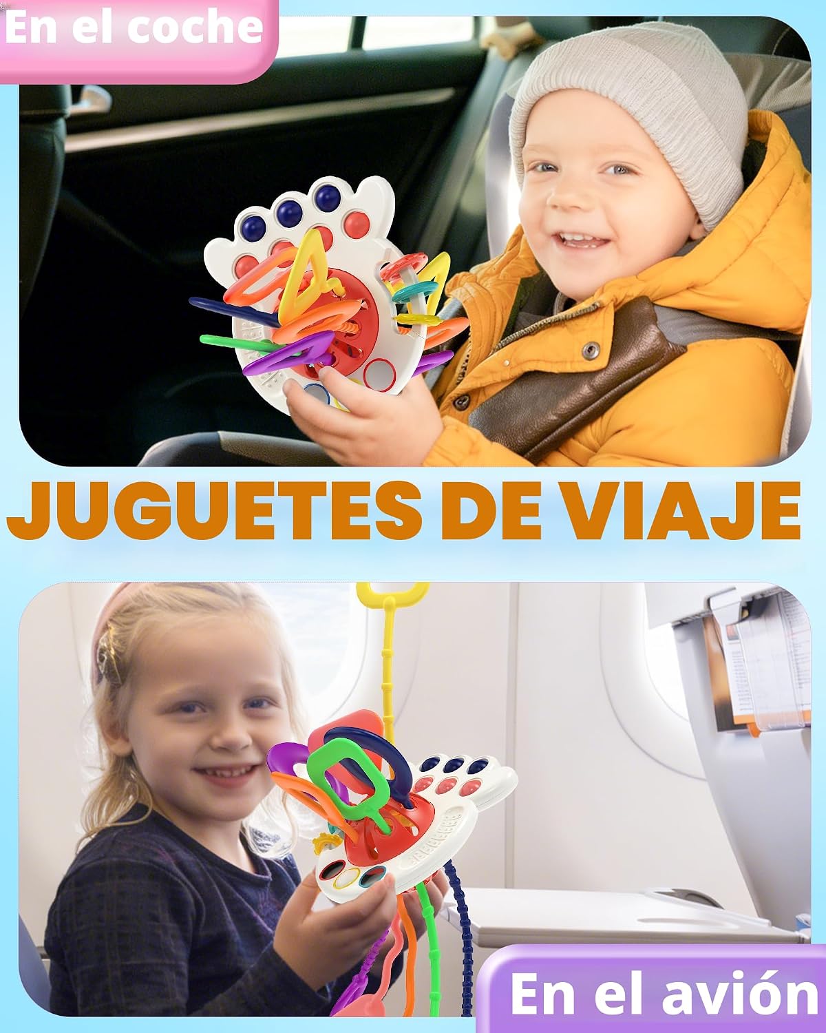 Juguetes Montessori sensoriales para bebés de 6 a 12 a 18 meses, ju...