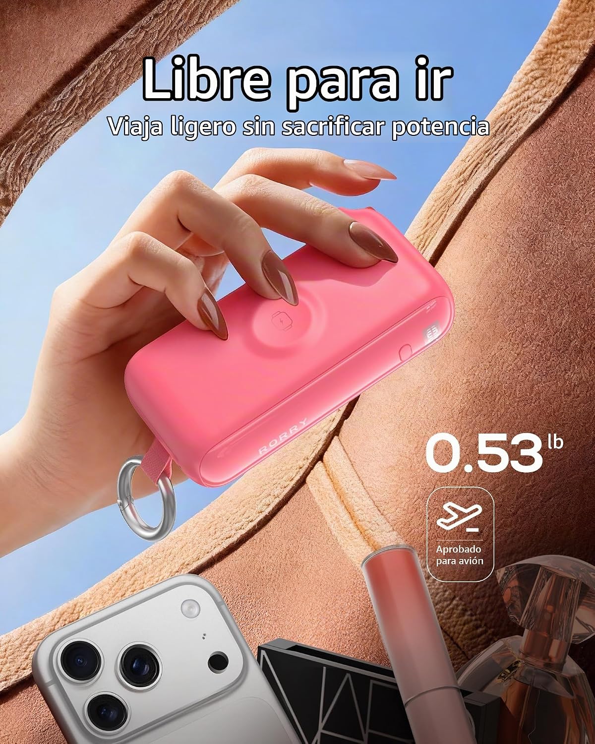 RORRY Cargador portátil de flujo 10000mAh 40W enchufe de pared Banc...