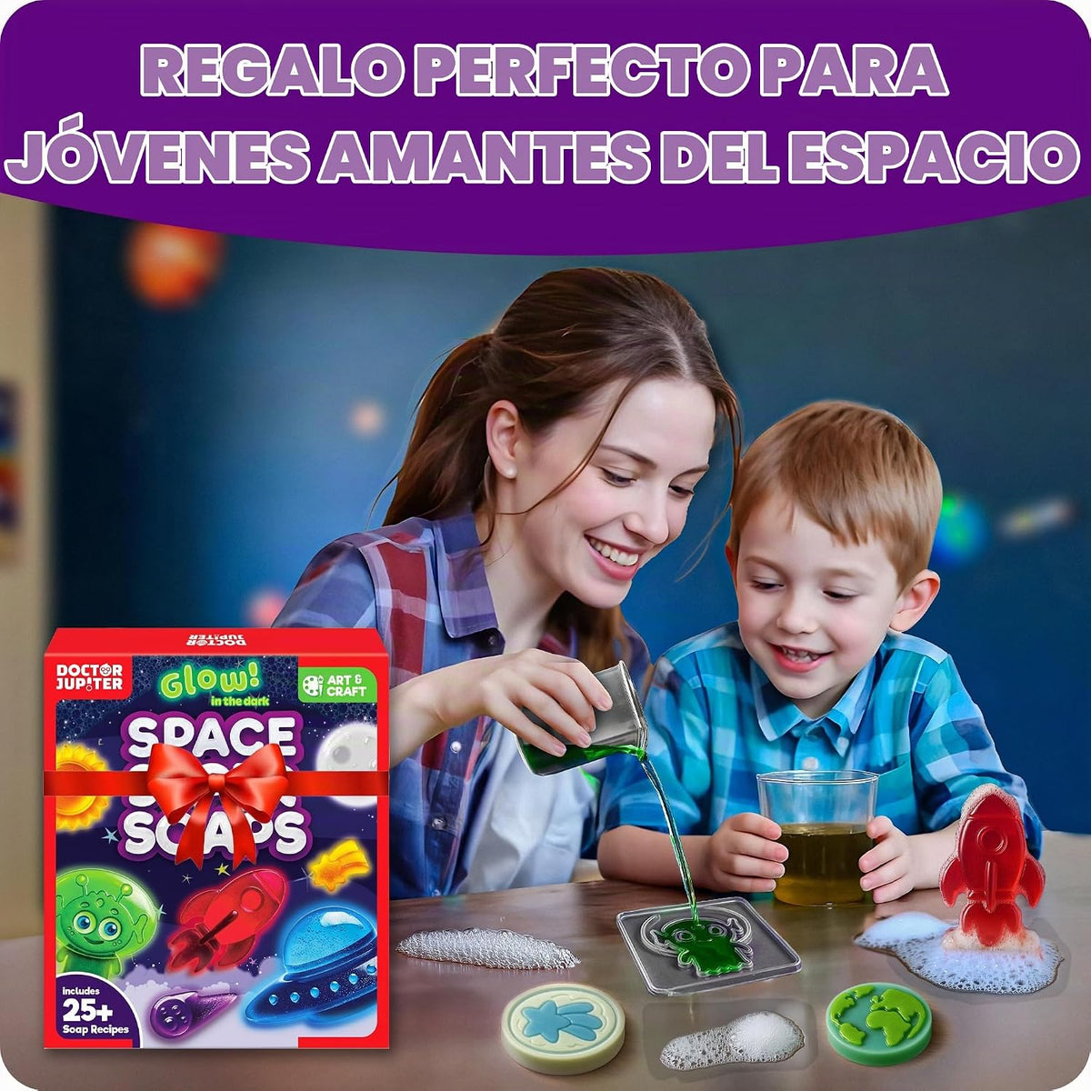 Doctor Jupiter Glow in the Dark - Kit de fabricación de jabón espac...