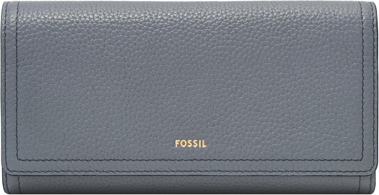 Fossil Cartera Logan de piel con bloqueo RFID para mujer