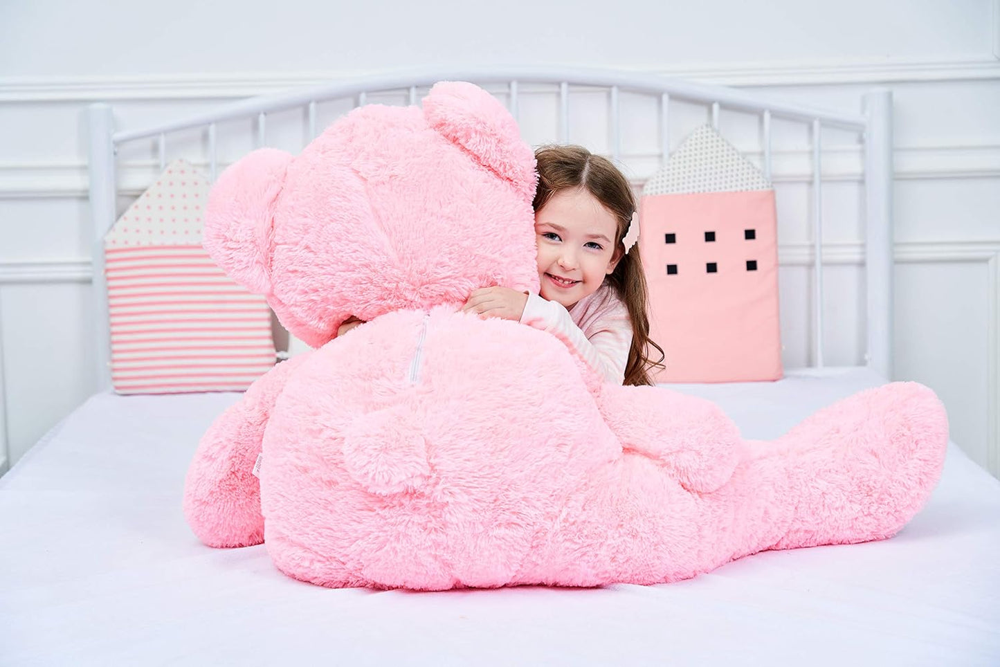 IKASA - Oso de peluche gigante, animales de juguete (Rosa, 39 pulga...