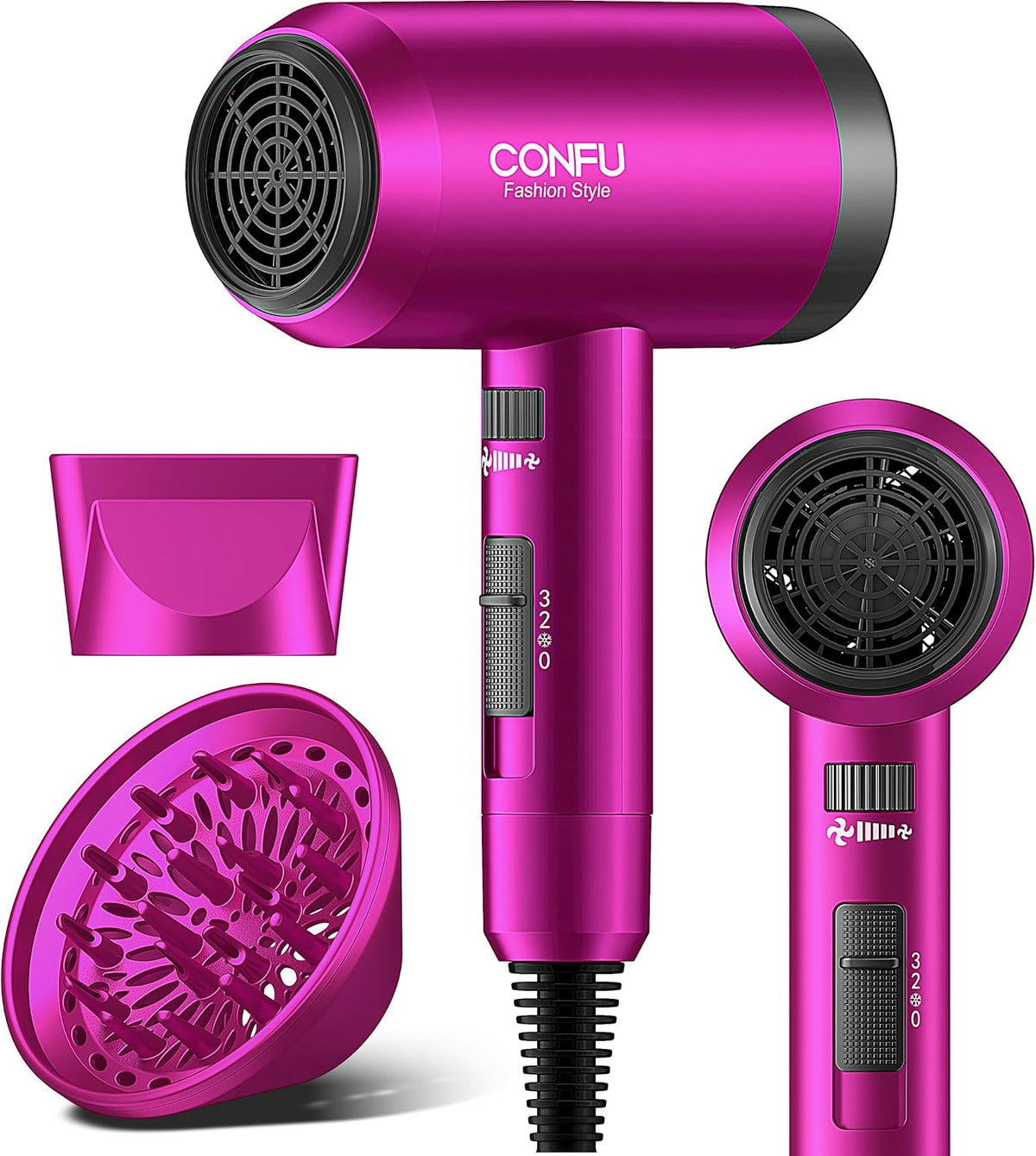 Secador de pelo, Secadores de pelo CONFU para mujer 21000PRM | Seca...