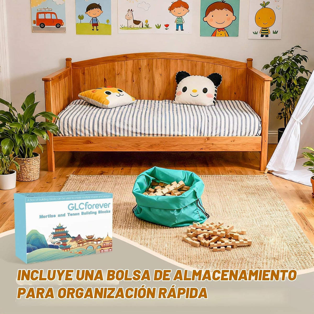GLCforever Bloques de construcción de madera STEM \u2013 Más de 20...