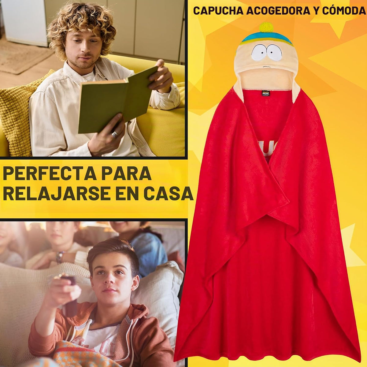 Get Trend Manta para adultos con capucha de 51 x 59 pulgadas, manta...