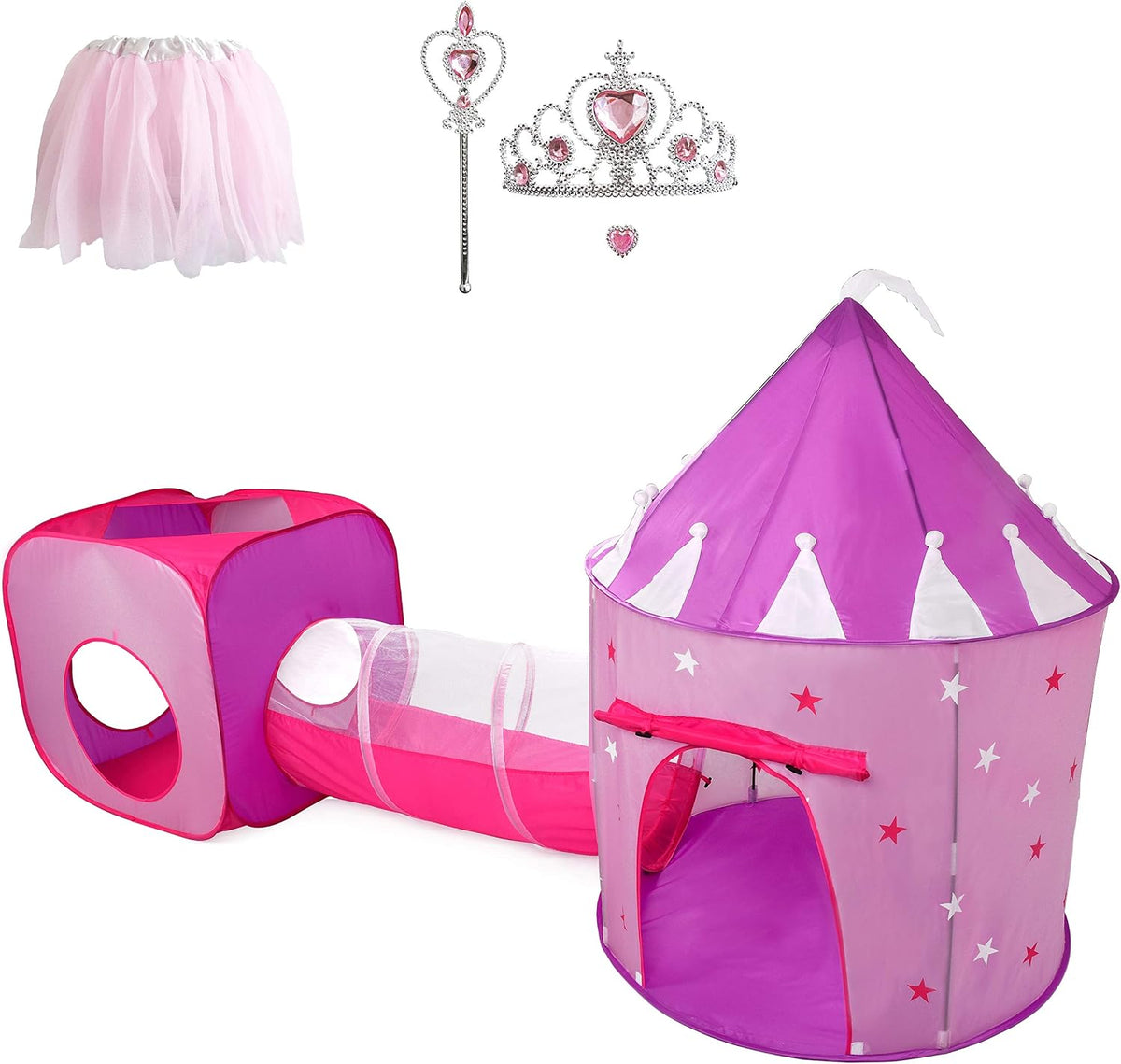 Regalo para niñas, tienda de campaña de princesa con túnel, castill...