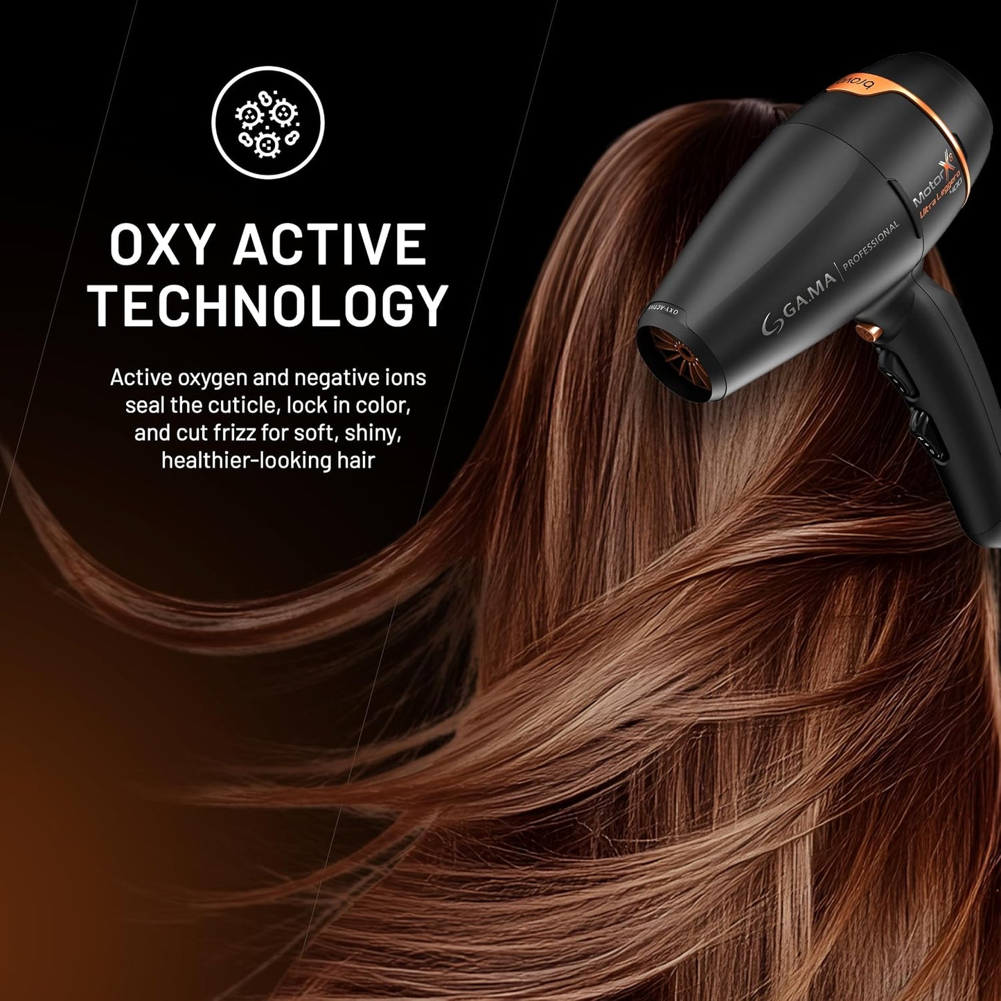 GA.MA Italy Professional Secador de pelo con cable Bravo X8, motor...