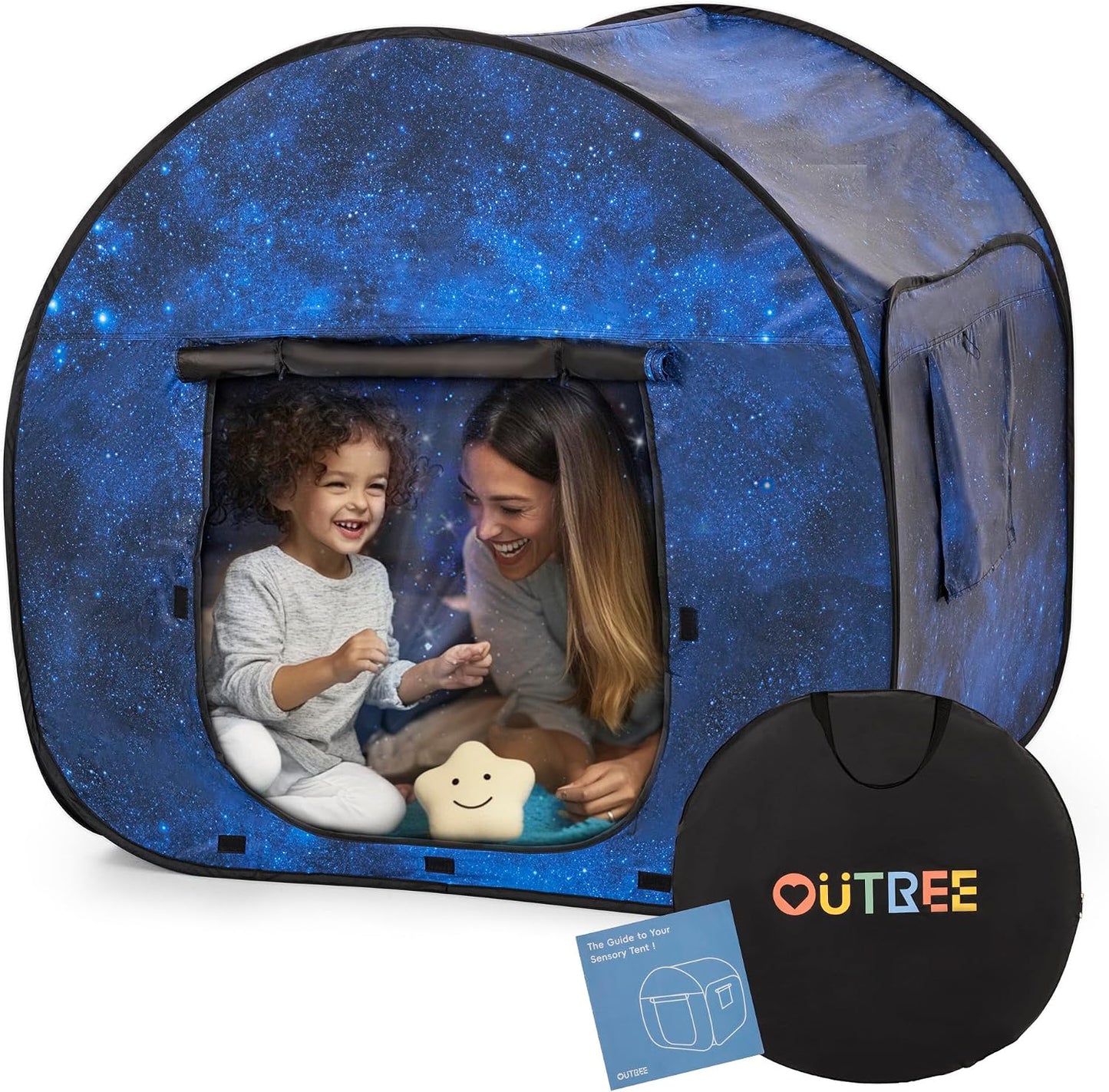 OUTREE Tienda de campaña sensorial de 47 x 47 x 47 pulgadas, estamp...