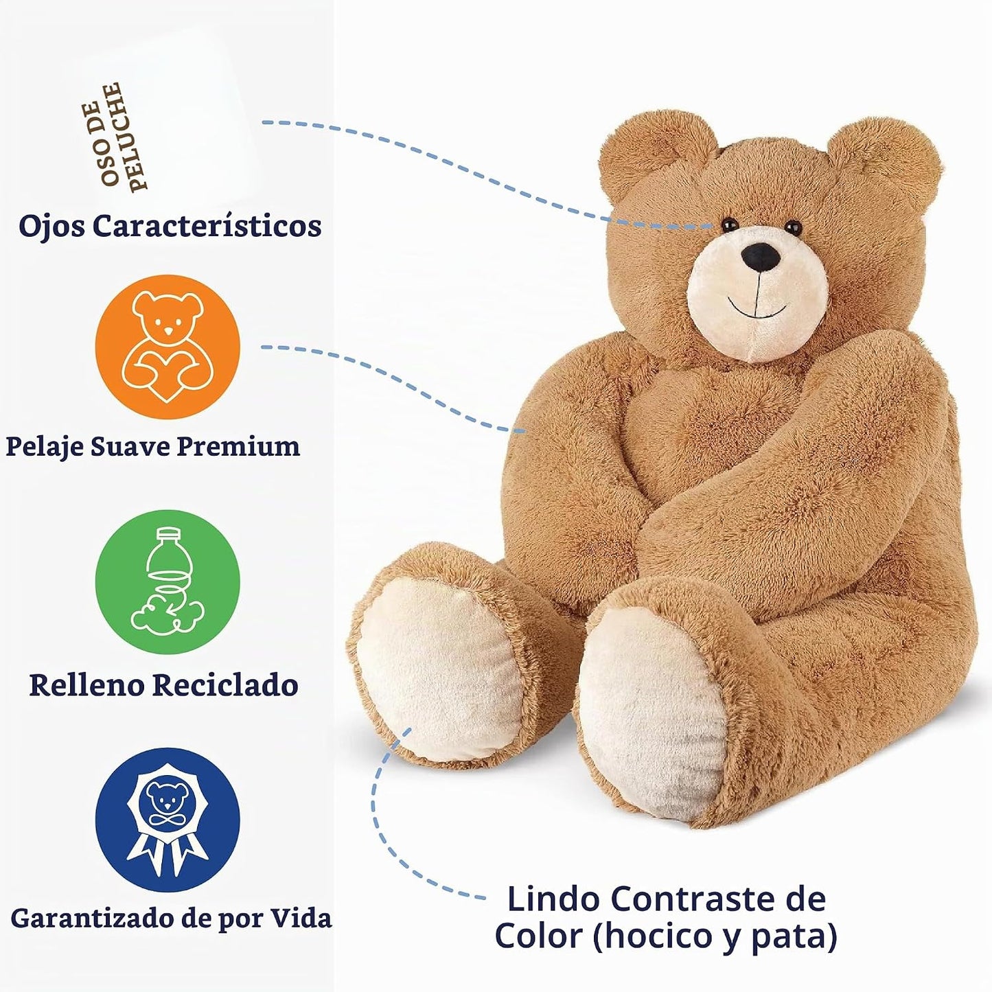 Peluche de la marca Vermont Teddy Bear, modelo Big Bear Sweetheart,...