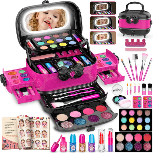 58 piezas Kit de maquillaje para niños para niña - Juego de cosméti...