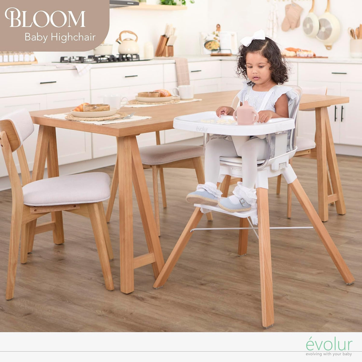 Evolur Silla alta de 360° Bloom, giratoria y convertible, con altur...