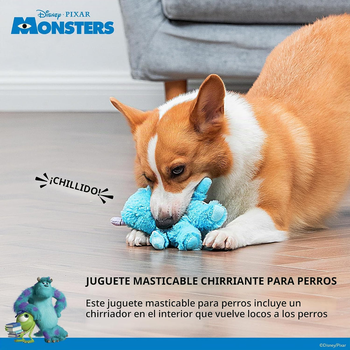 Disney for Pets Pixar's Sulley - Juguete de peluche para perros...