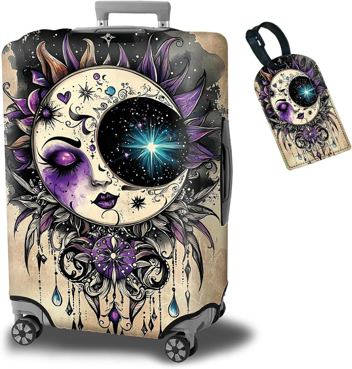 BWEGRHE Funda para Equipaje Protector de Maleta Más 1 Etiqueta de E...