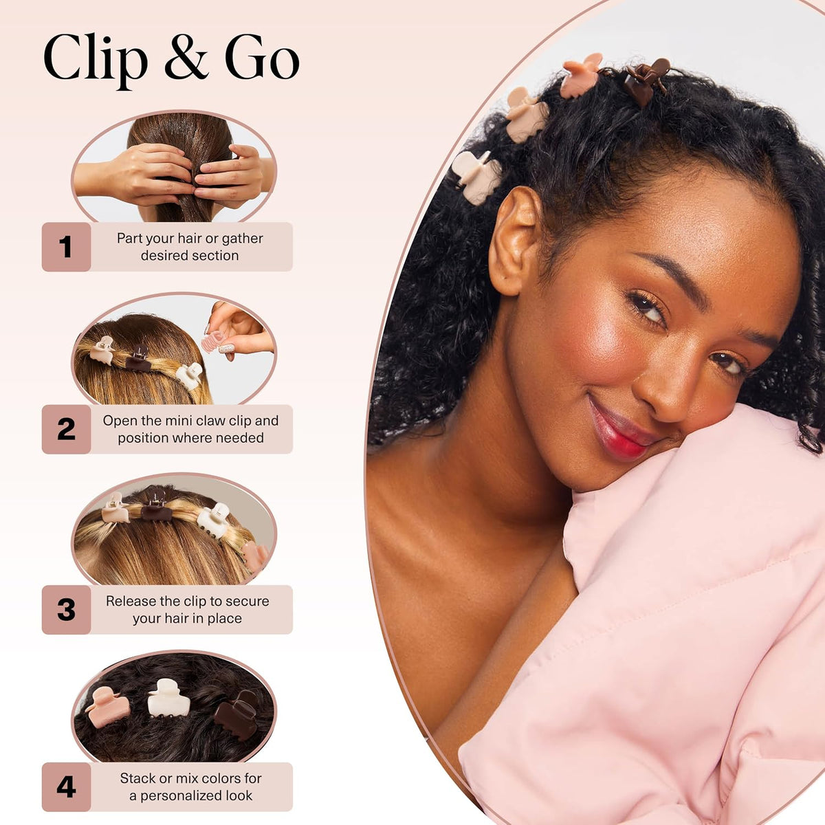 Kitsch Pinzas pequeñas para el cabello para mujeres y niñas \u2013...