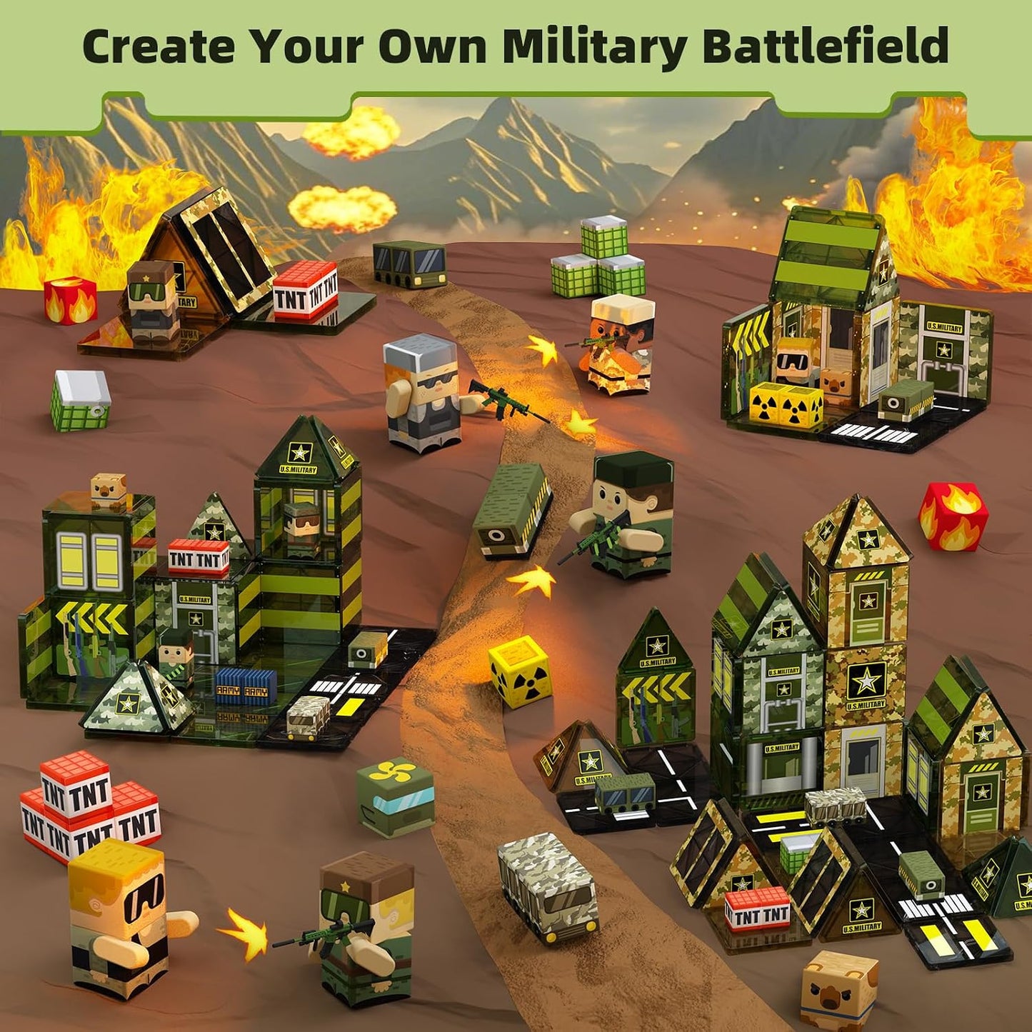 GobiDex 100 piezas de bloques de construcción magnéticos, juguetes...