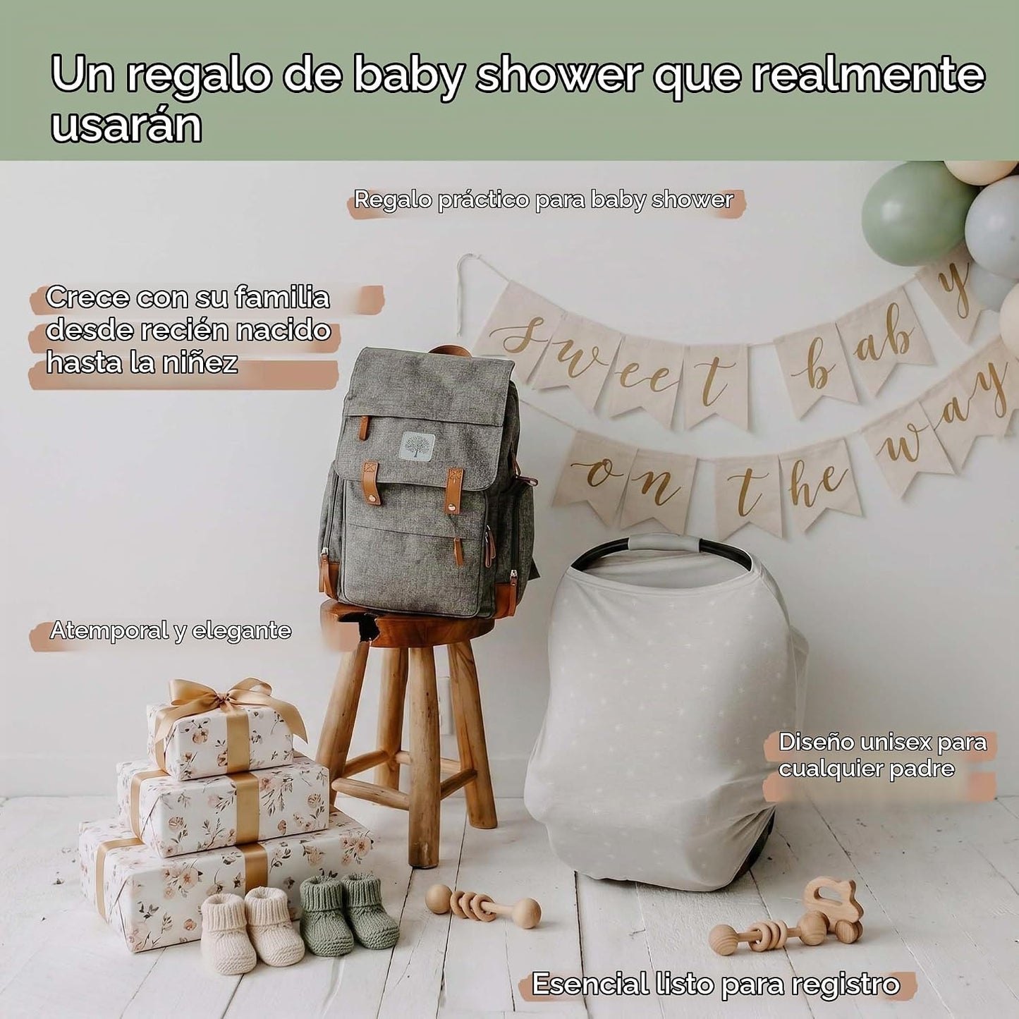 Parker Baby Co. Mochila para pañales - Bolsa de pañales grande con...