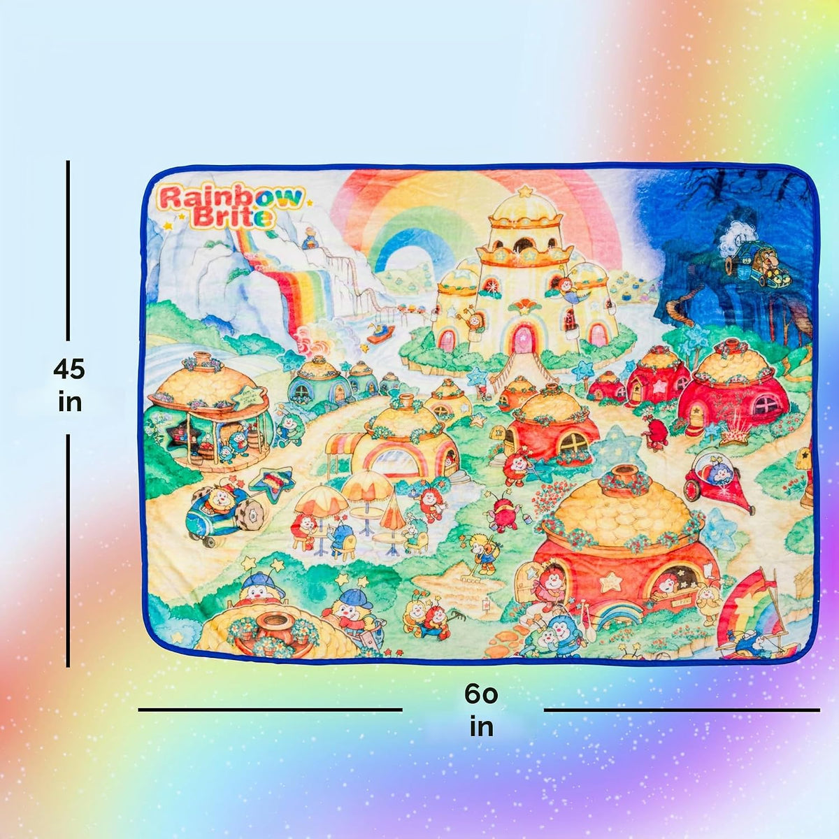 Silver Buffalo Rainbow Brite Rainbowland - Manta de forro polar de...