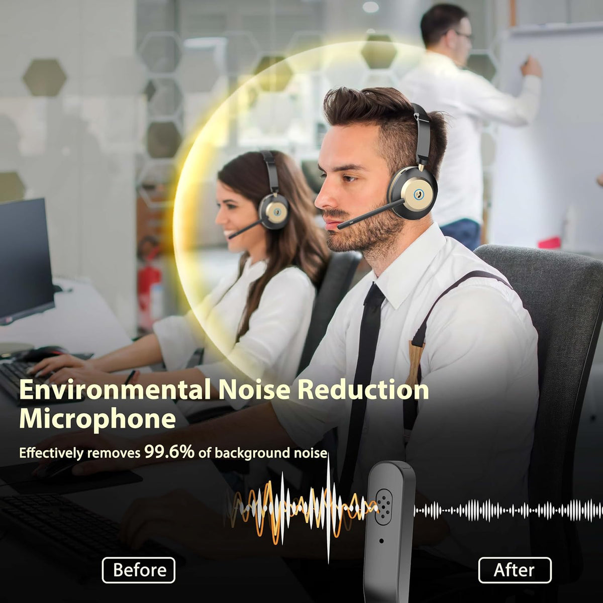 Earbay Auriculares inalámbricos con micrófono para el trabajo - Aur...