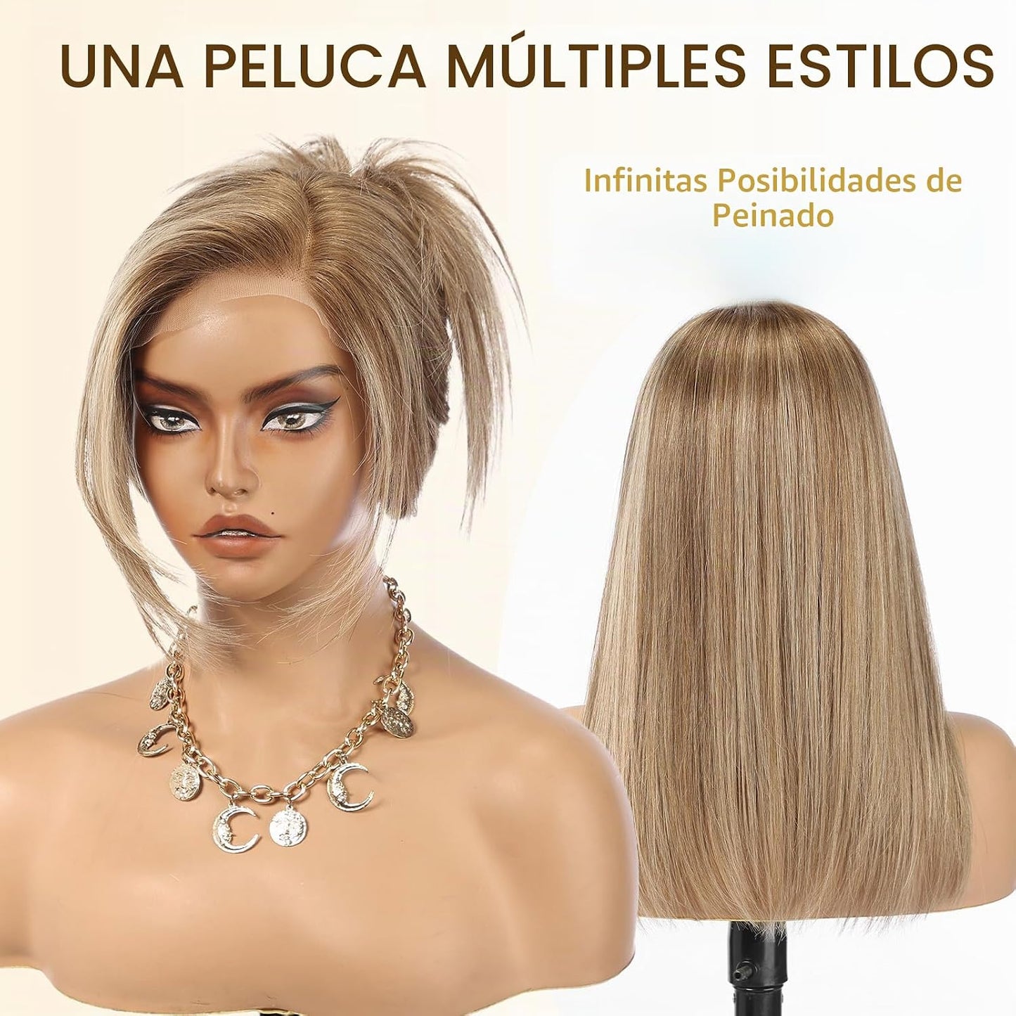 Wear but free KKU Pelucas de cabello 100% humano para mujer, peluca...