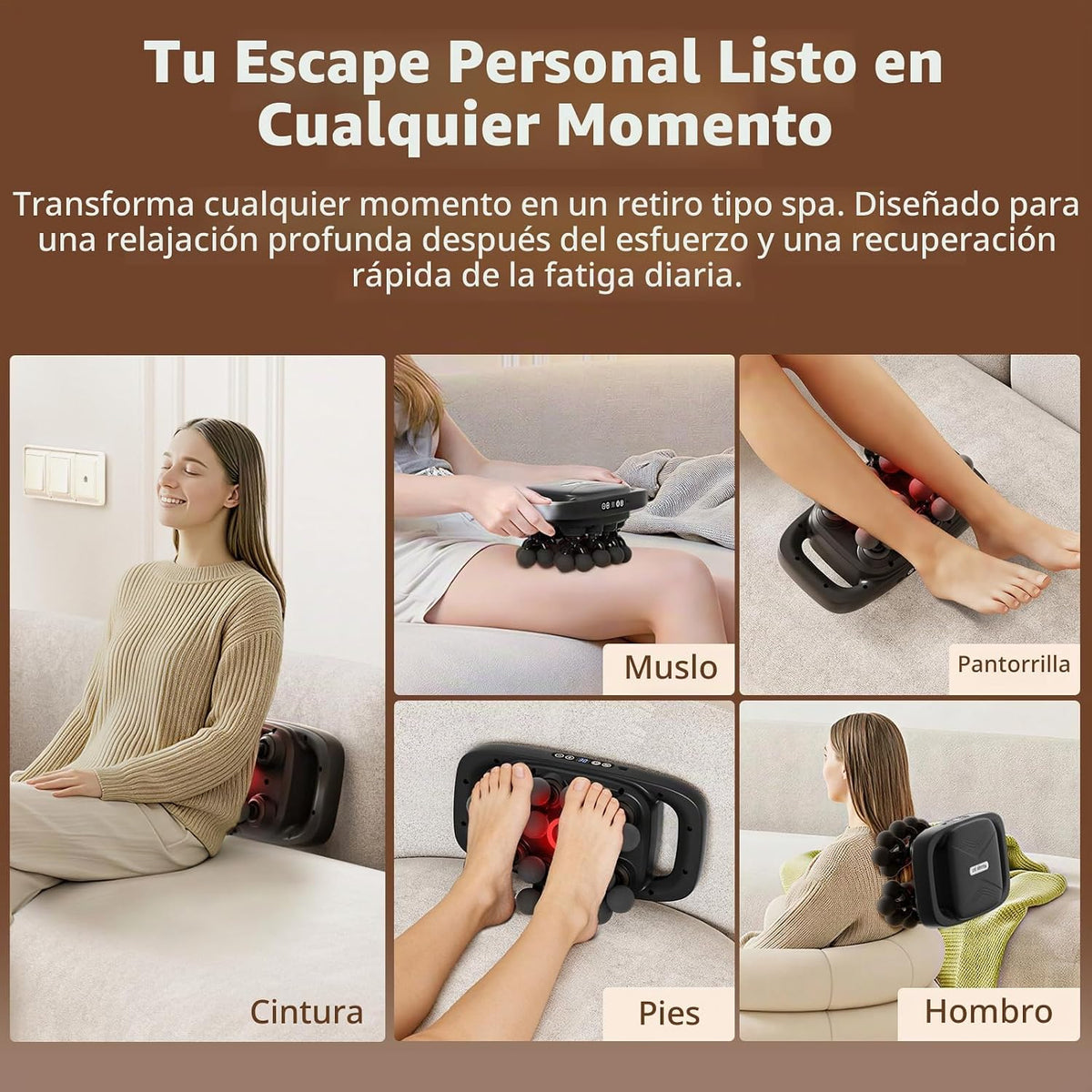 Shineforu Pistola de masaje de 20 cabezas, 30 niveles de intensidad...