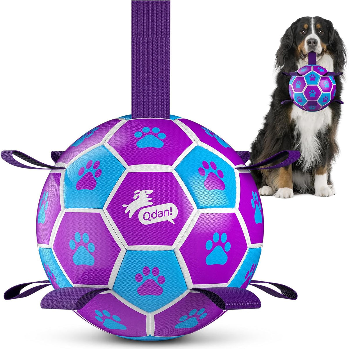 QDAN Juguetes para perros grandes, pelota de fútbol grande para per...