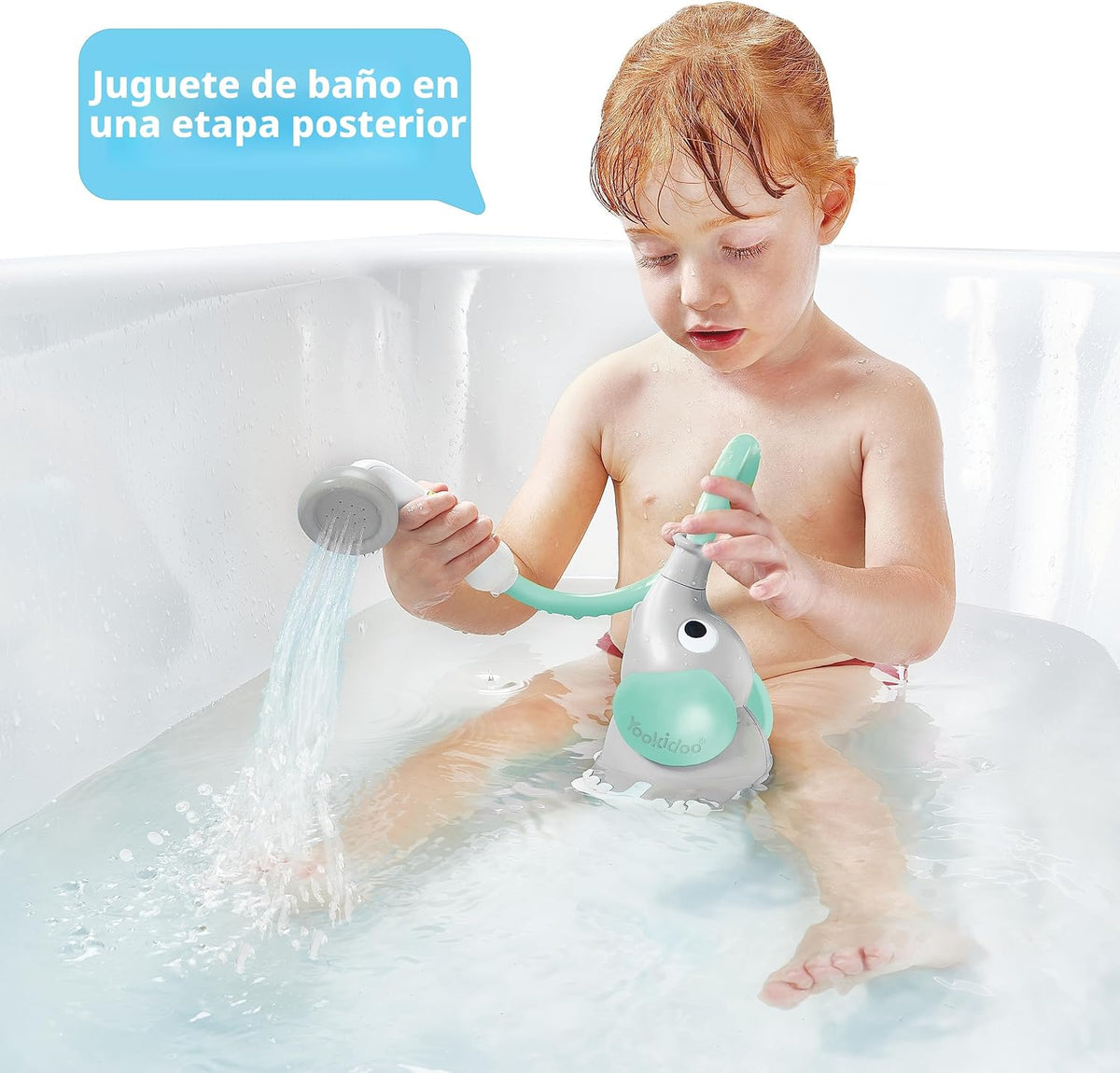 YOOKIDOO - Cabeza de regadera para bebé con forma de elefante con a...