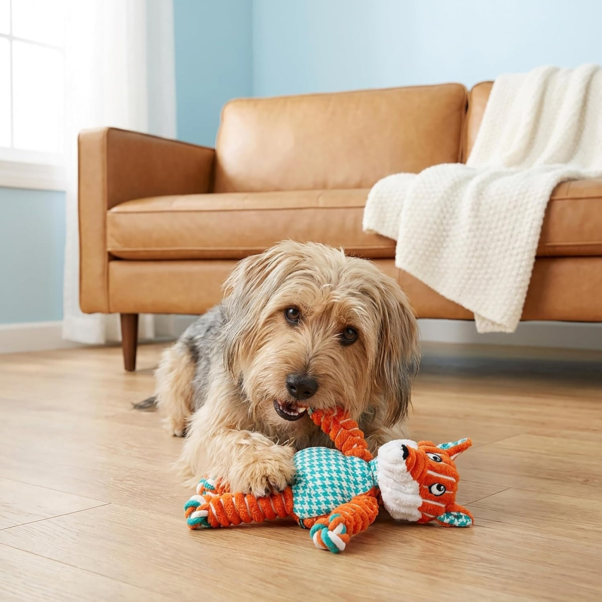 KONG Floppy Knots - Juguete de cuerda anudada para perros que atrae...