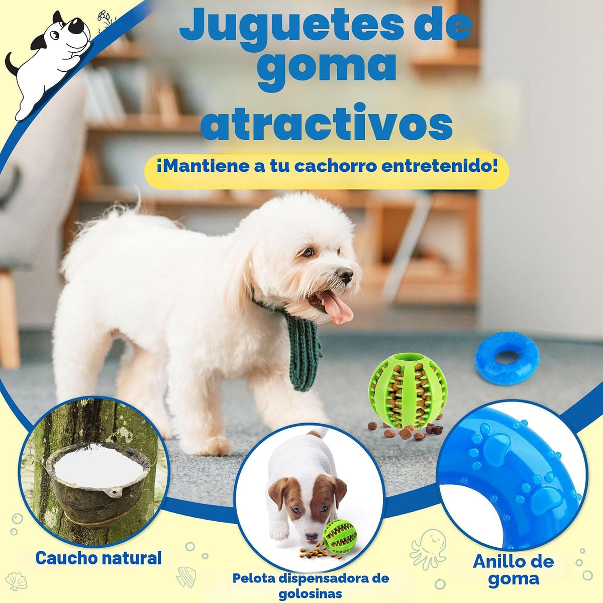 KIPRITII Paquete de 9 juguetes interactivos para cachorros sin rell...