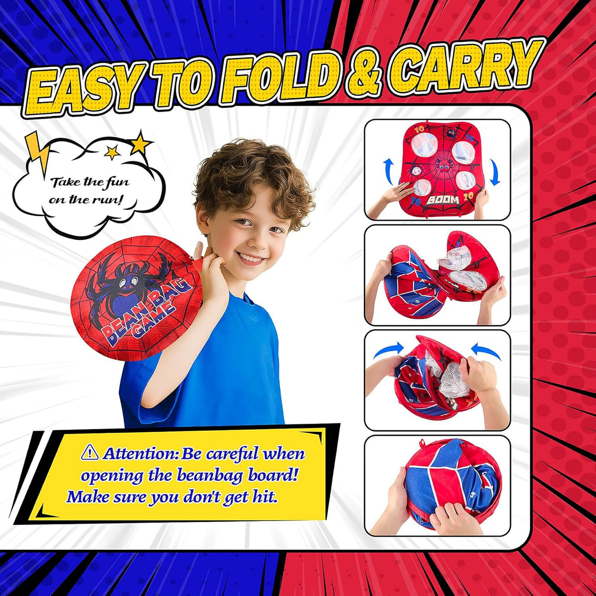 Juego de Lanzamiento de Bolsas de Frijoles Araña, Tablero de Cornho...