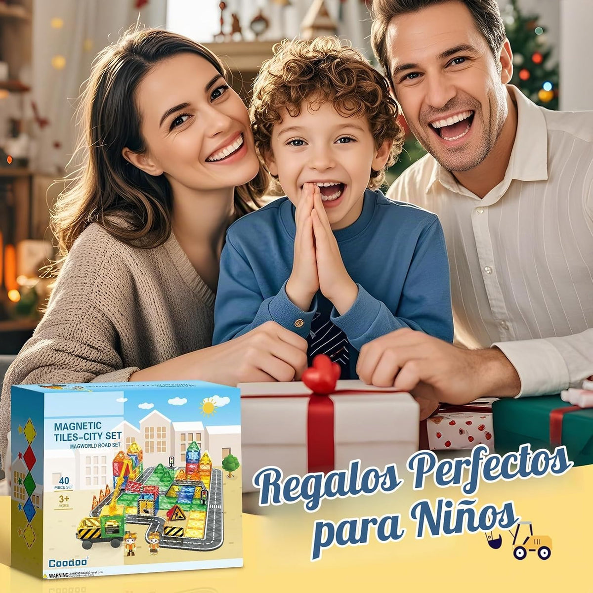 Juegos Coodoo para niños, azulejos magnéticos en forma de carretera...