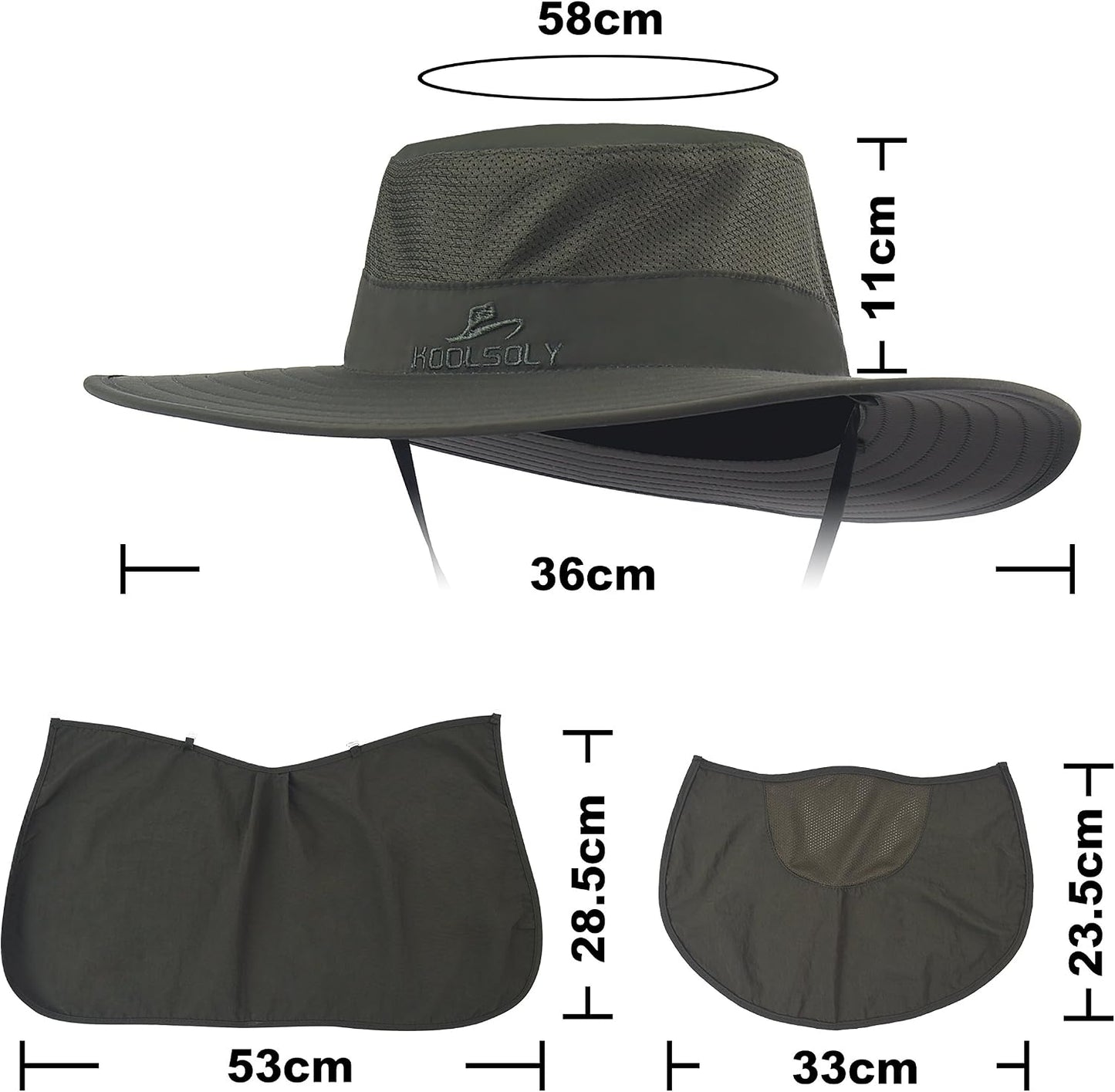 Sombrero de pesca, gorra para el sol con protección solar UPF 50+ y...
