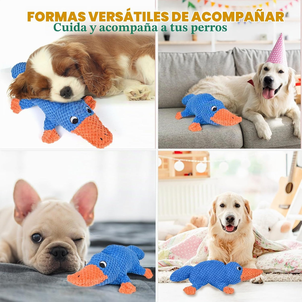 Vitscan Juguetes chirriantes para perros masticadores agresivos de...