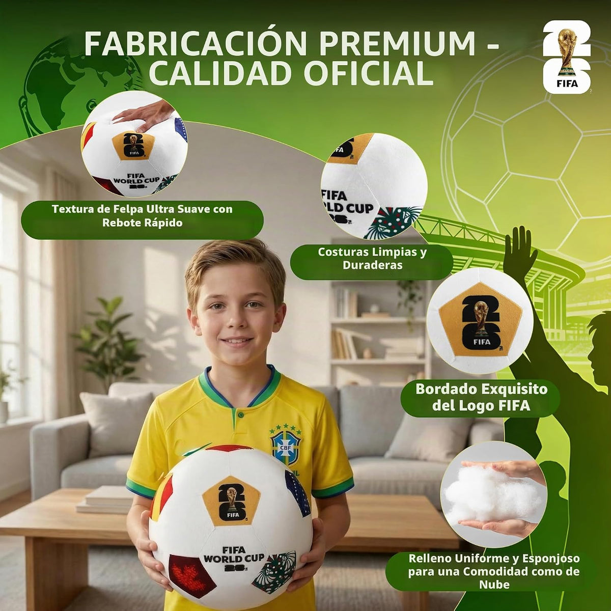 Pelota de fútbol oficial de la Copa Mundial de la FIFA 2026, almoha...