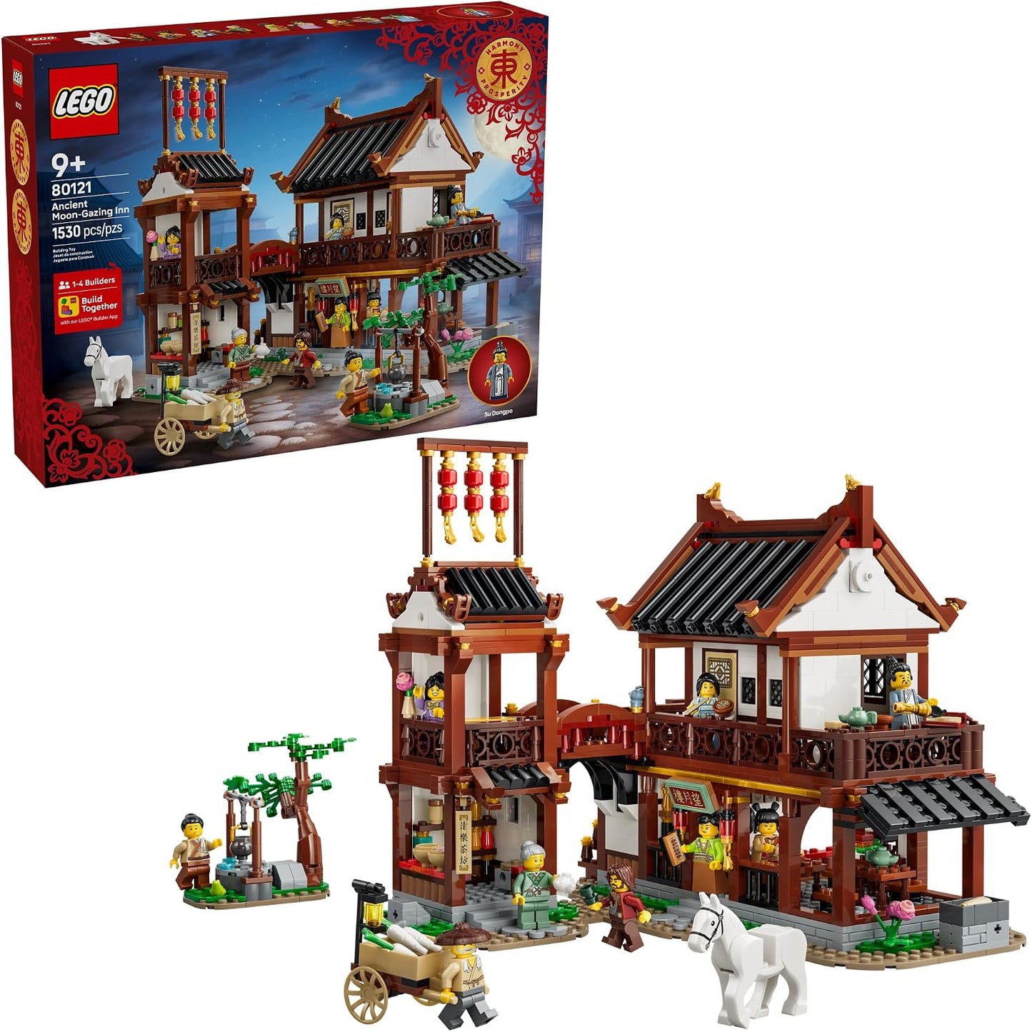 LEGO Chinese Festivals Ancient Moon-Gazing Inn - Juguete de constru...