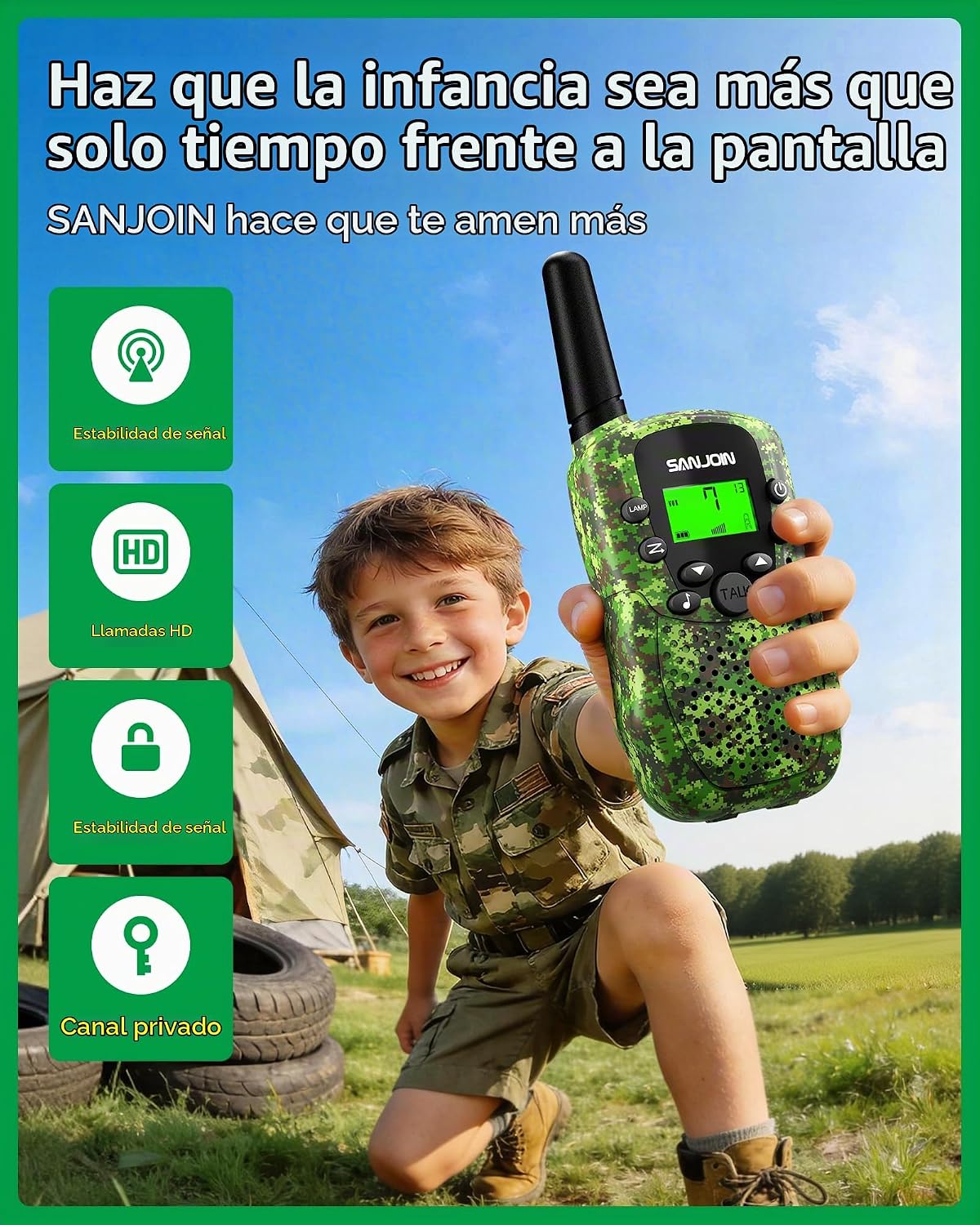 Walkie Talkies para Niños Rellenos de Media Juguetes para Niños y N...