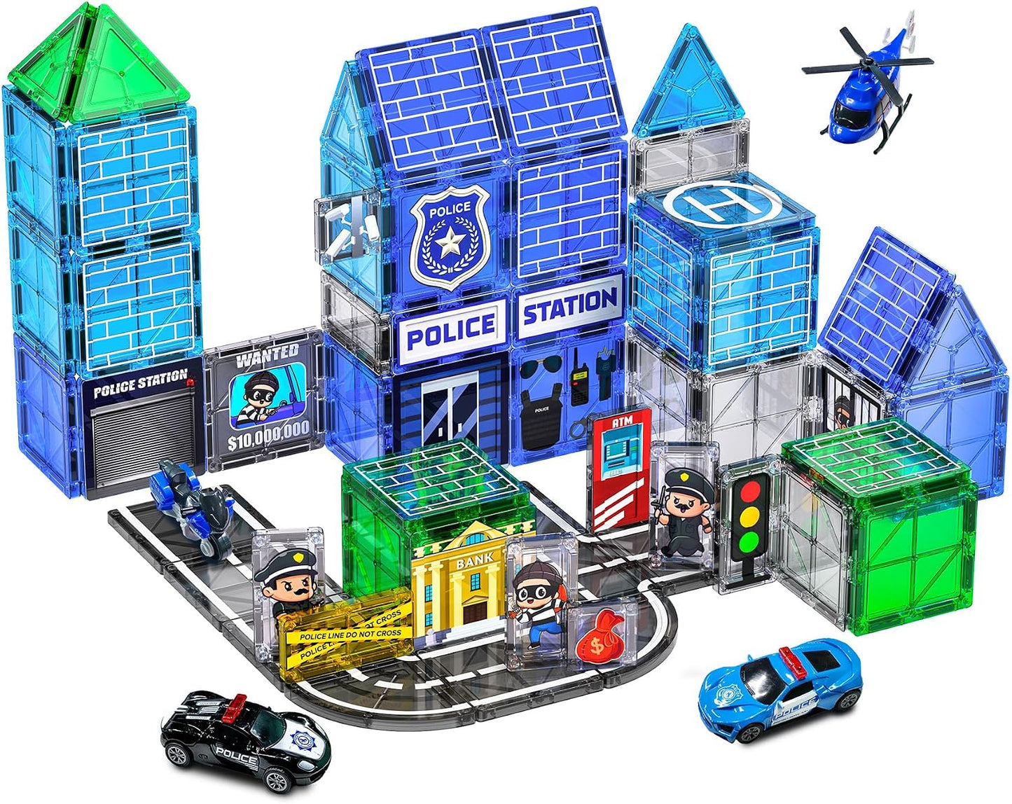 Azulejos magnéticos para niños de 4 a 8 años con coche retráctil, j...