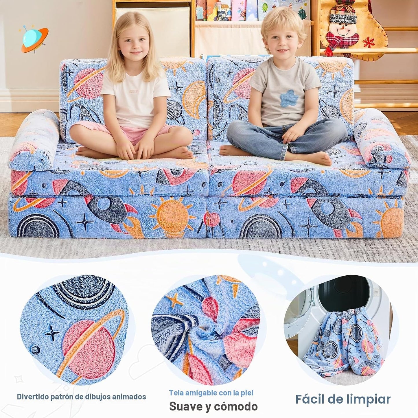 IFNOW Sofá de juego modular para niños, sofá para niños pequeños, s...