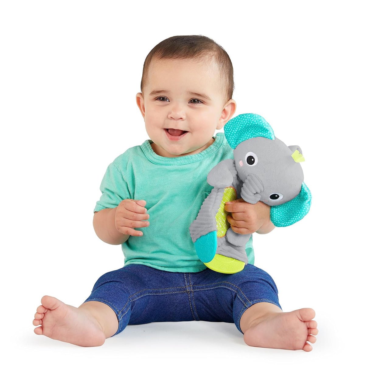 Bright Starts Snuggle &amp; Teethe - Juguete de peluche para dentic...