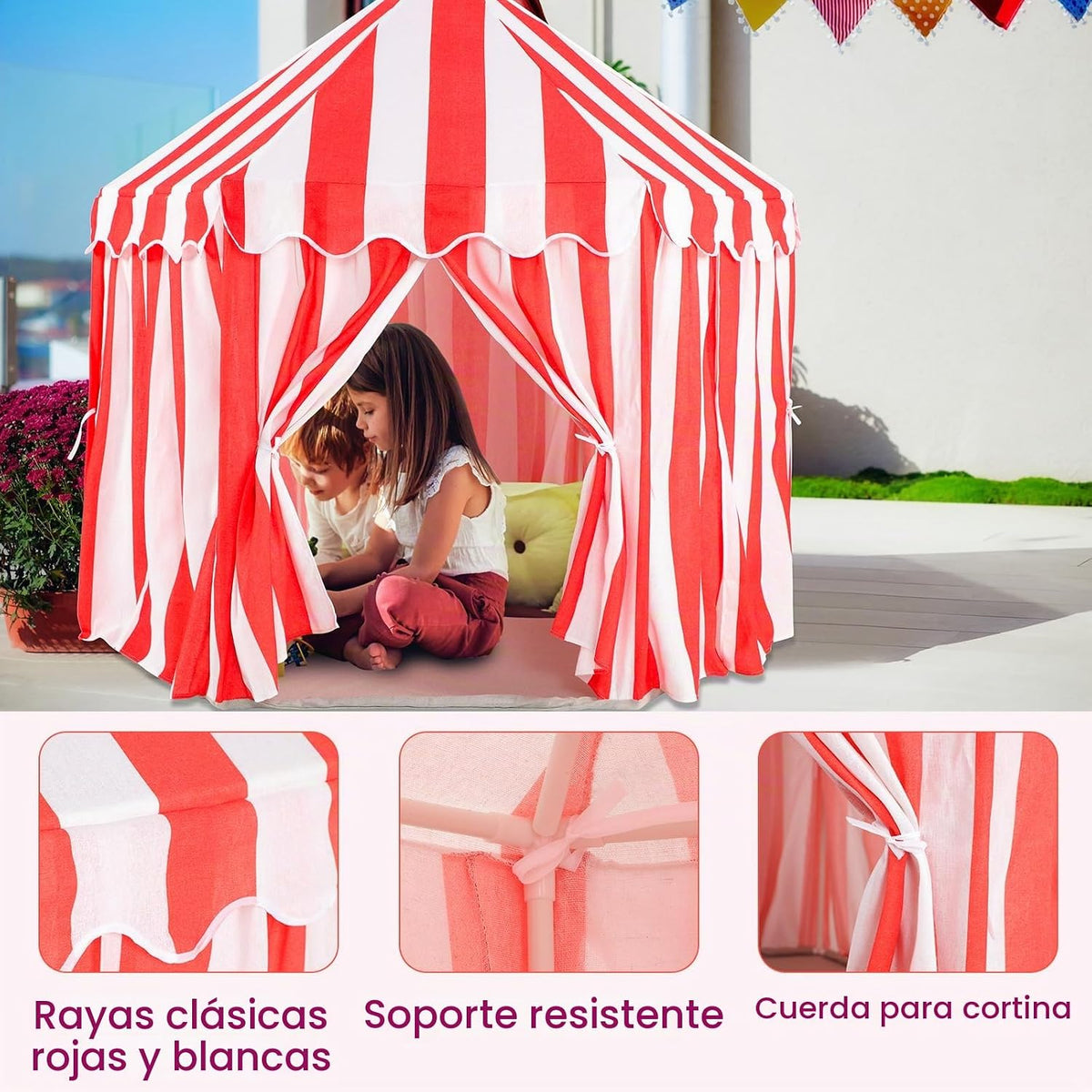 Vincreem Tienda de campaña grande para niños de 55 x 53 pulgadas, t...