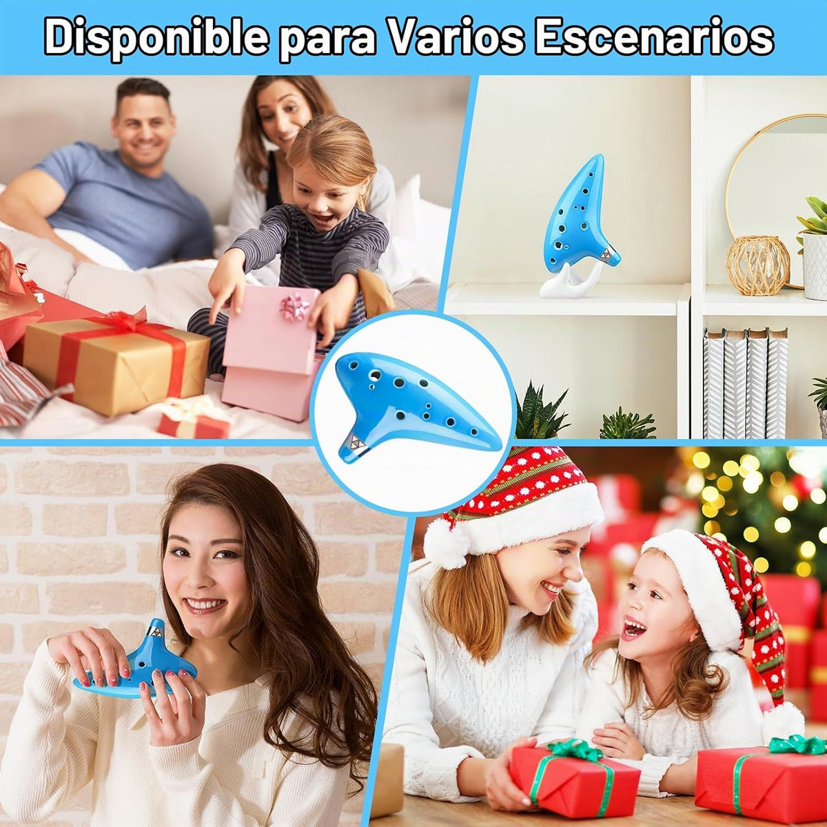 Ohuhu Zelda Ocarina Alto C de 12 hoyos con libro de canciones, colo...