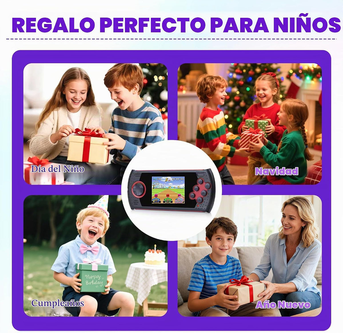 Juego de 16 bits de mano para niños, 230 juegos de video retro clás...
