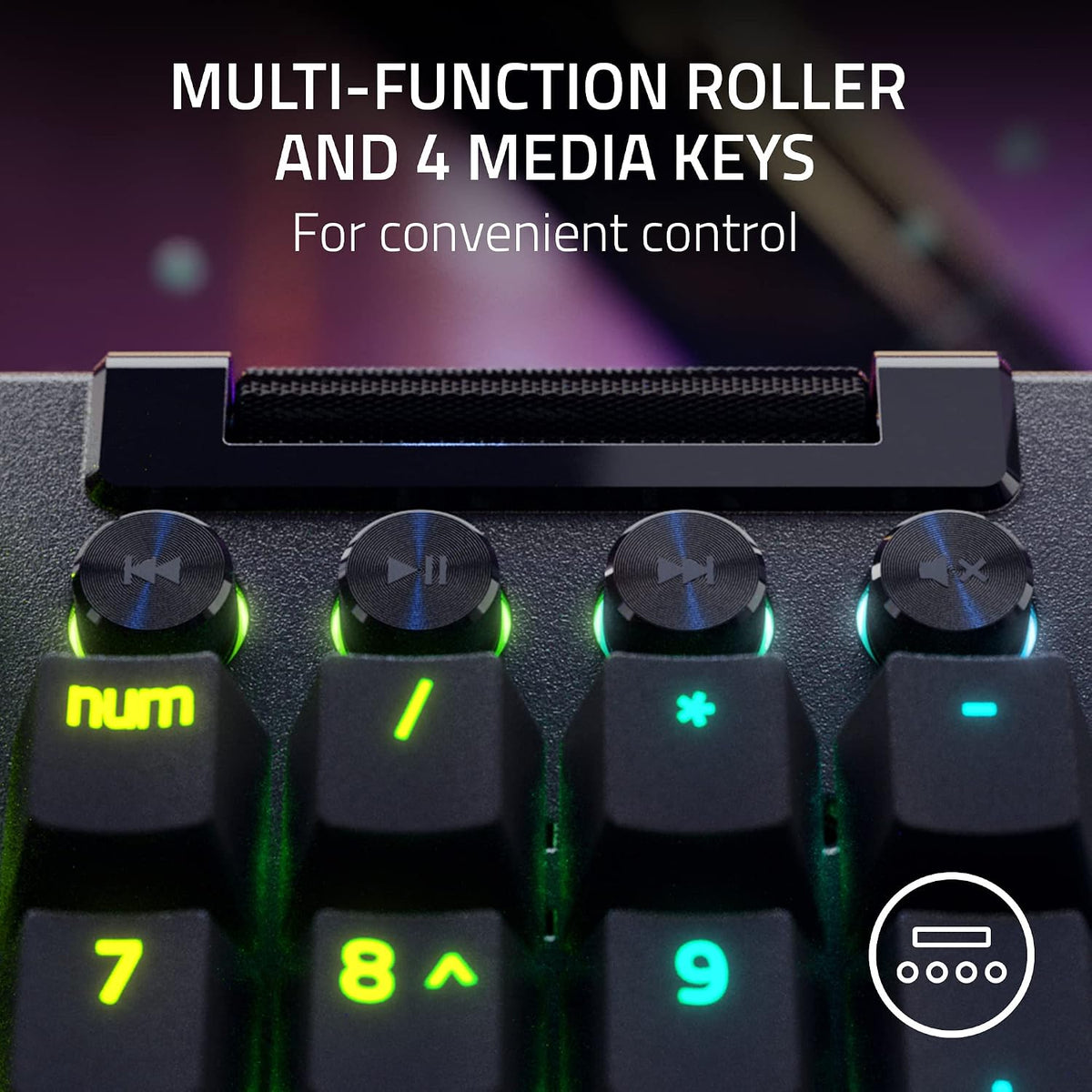 Razer BlackWidow V4 Pro Teclado mecánico para juegos, interruptores...