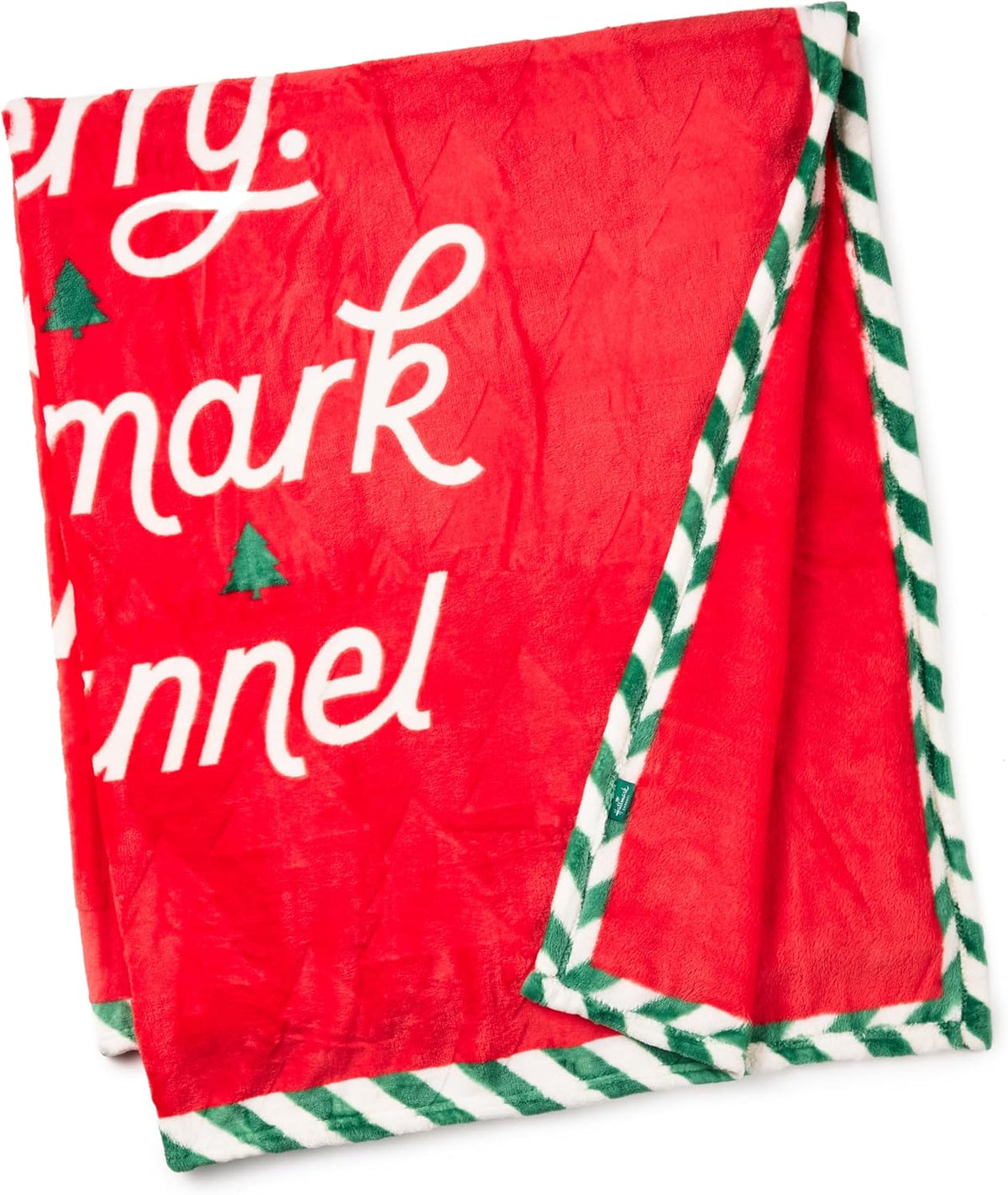 Hallmark Manta de felpa roja de Canal de Navidad (cómoda, acogedora...