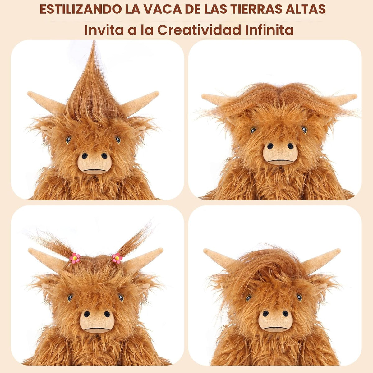 SuzziPals Vaca de las Tierras Altas de Peluche Calentable y Enfriab...