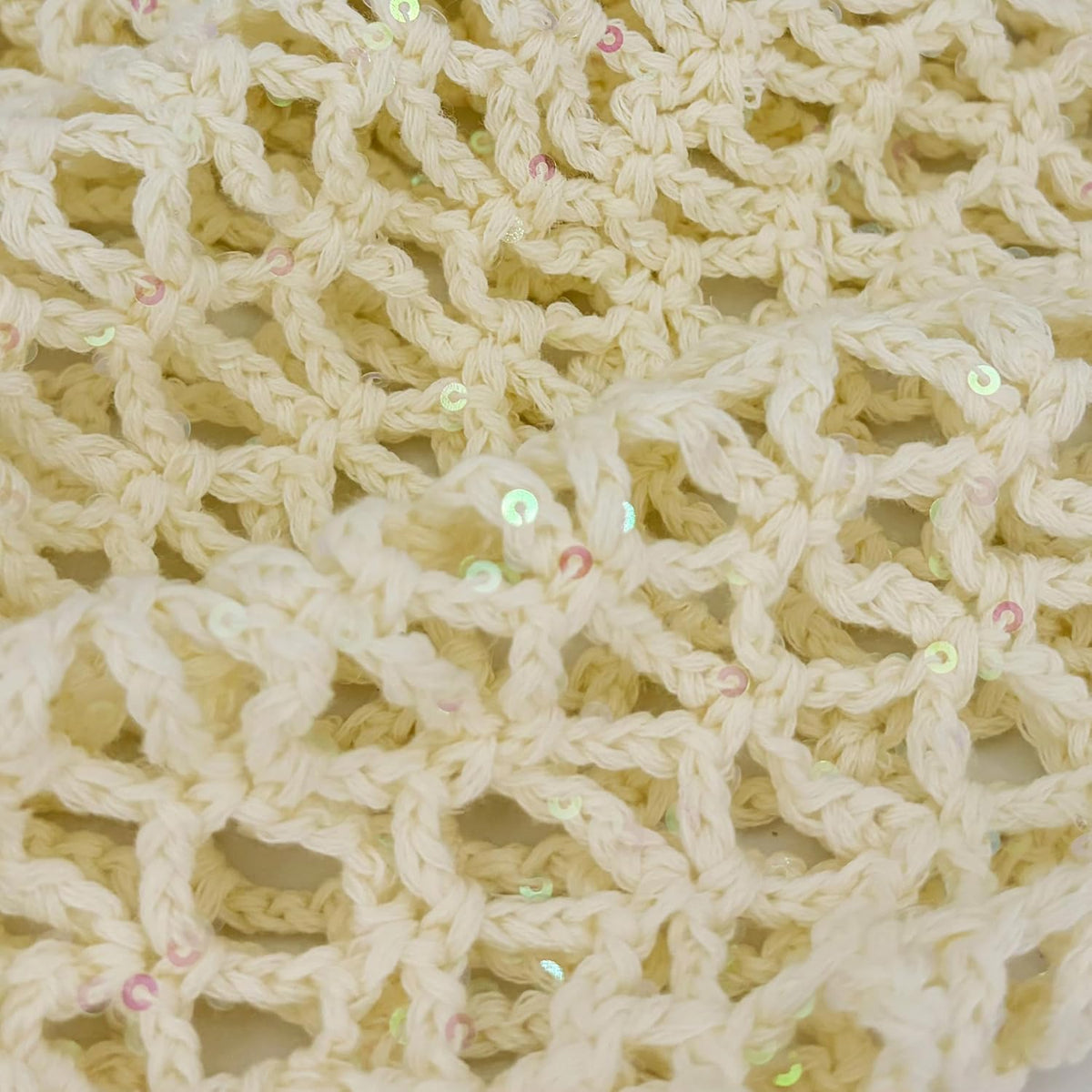 Julpsk Gorro de ganchillo hecho a mano con lentejuelas brillantes d...